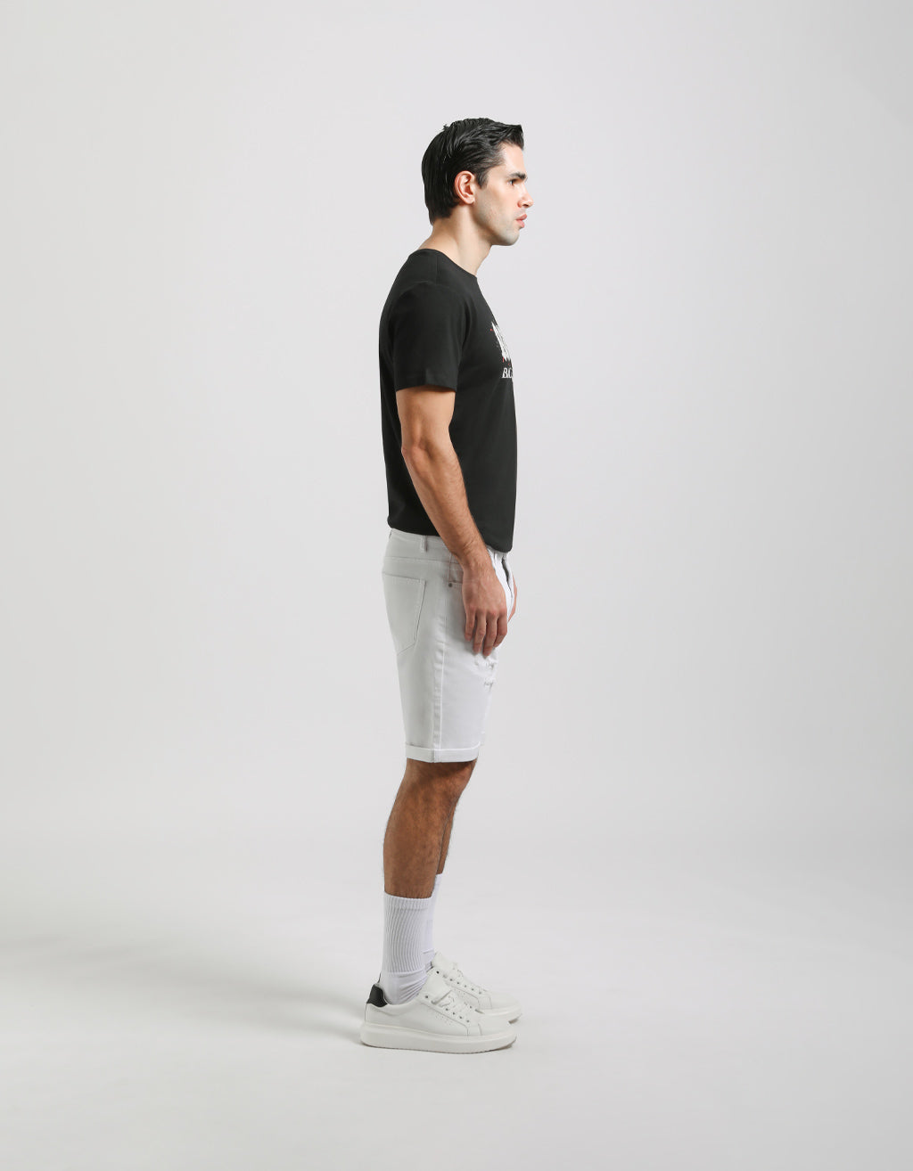 Bermuda cinque tasche elastico|Colore:Bianco