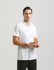 Stretch fabric half sleeve shirt