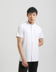 Stretch fabric half sleeve shirt