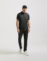 Stretch fabric half sleeve shirt