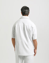 Half-sleeve shirt with large pockets