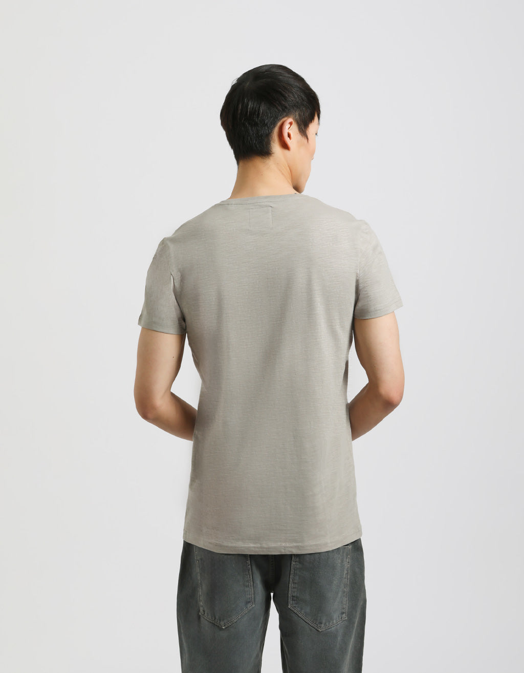 T-shirt 100% cotone con stampa|Colore:Grigio medio