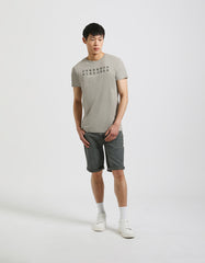 T-shirt 100% cotone con stampa|Colore:Grigio medio
