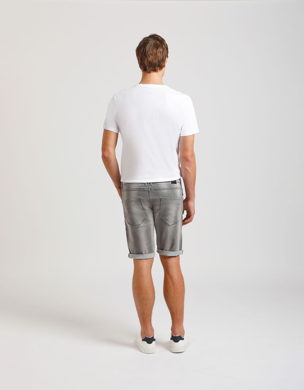 Bermuda di jeans slim fit grigio|Colore:Jeans grigio