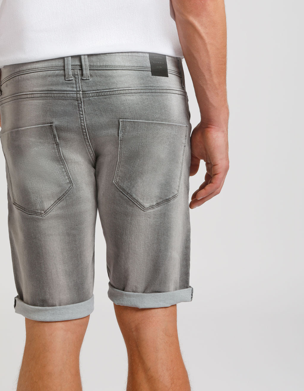 Bermuda di jeans slim fit grigio|Colore:Jeans grigio