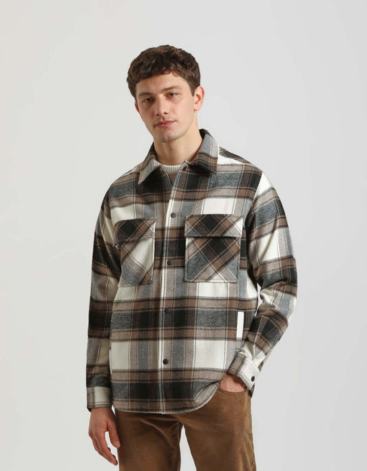 Plaid shirt jacket