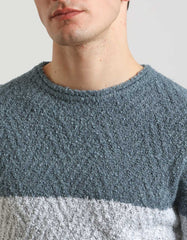 Maglia girocollo colorblock