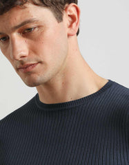 Ribbed crewneck sweater