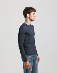 Ribbed crewneck sweater