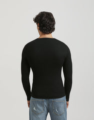 Ribbed crewneck sweater