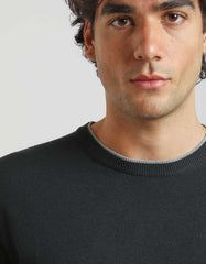 Basic double neck sweater