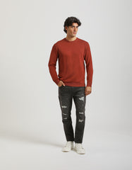 Basic double neck sweater