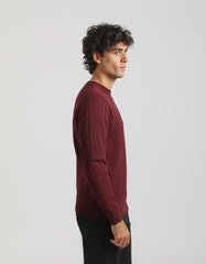 Maglia girocollo a coste