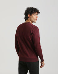 Maglia girocollo a coste
