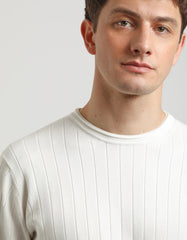 Ribbed crewneck sweater