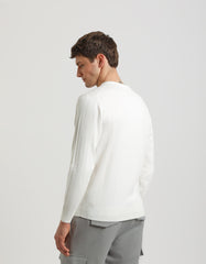 Ribbed crewneck sweater