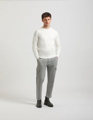 Ribbed crewneck sweater
