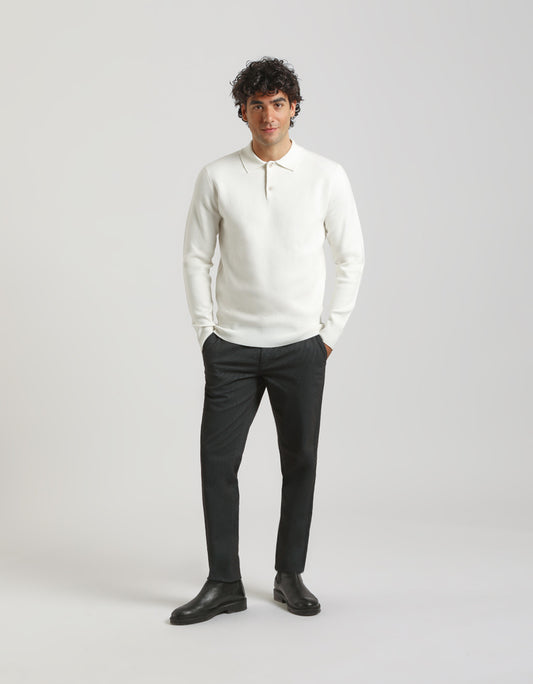 Micro patterned chino pants