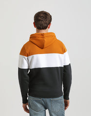Felpa con cappuccio colorblock