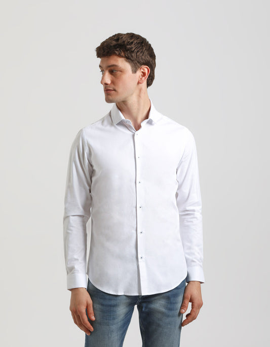 Camicia tinta unita 100% cotone