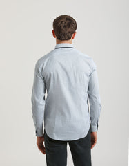 Camicia microfantasia in cotone