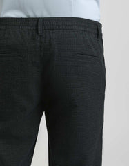 Plaid patterned chino pants