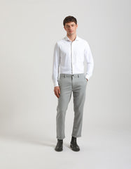 Plaid patterned chino pants