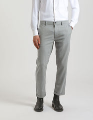 Plaid patterned chino pants