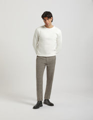Plaid patterned chino pants