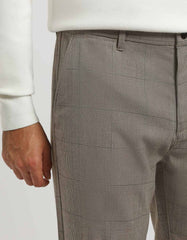 Plaid patterned chino pants