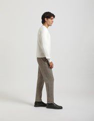 Plaid patterned chino pants