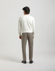 Plaid patterned chino pants