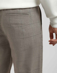 Plaid patterned chino pants
