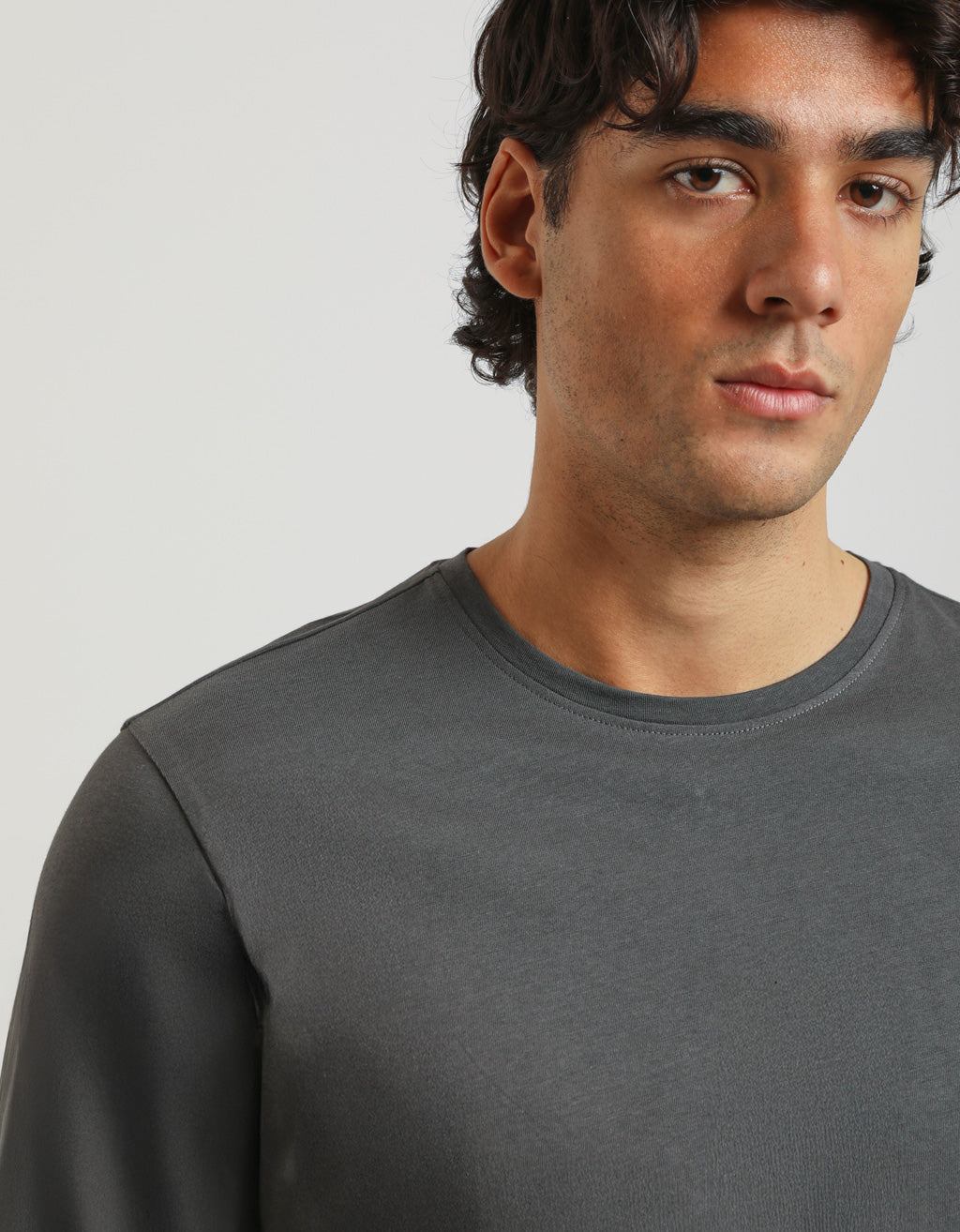 T-shirt In Cotone Organico A Maniche Corte Da Uomo Minimal - Foto 10