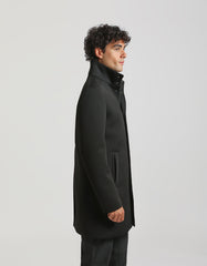 Mock neck coat