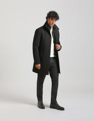 Mock neck coat