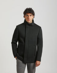 Mock neck coat