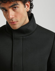 Mock neck coat