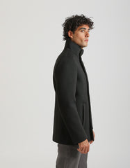 Mock neck coat