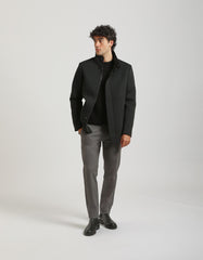 Mock neck coat