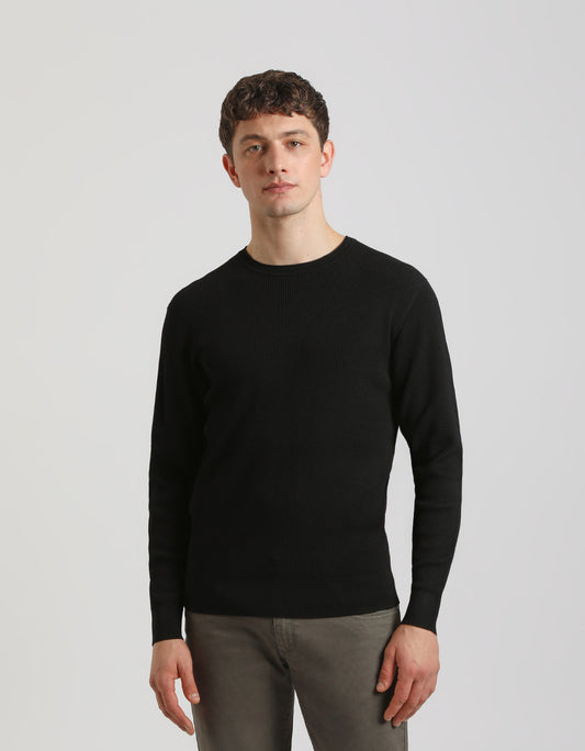 Viscose crew-neck sweater