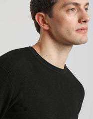 Viscose crew-neck sweater