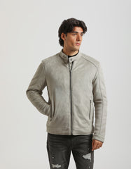 Leather effect biker jacket