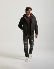 Bomber imbottito con cappuccio