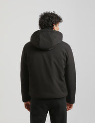 Hooded padded bomber jacket