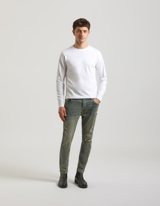 Sand effect jeans