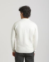 Long-sleeved viscose-blend polo shirt