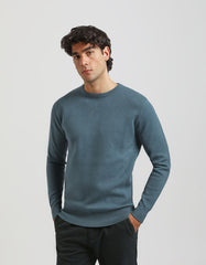 Viscose crew-neck sweater