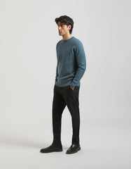Viscose crew-neck sweater