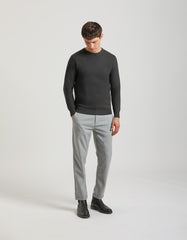 Viscose crew-neck sweater